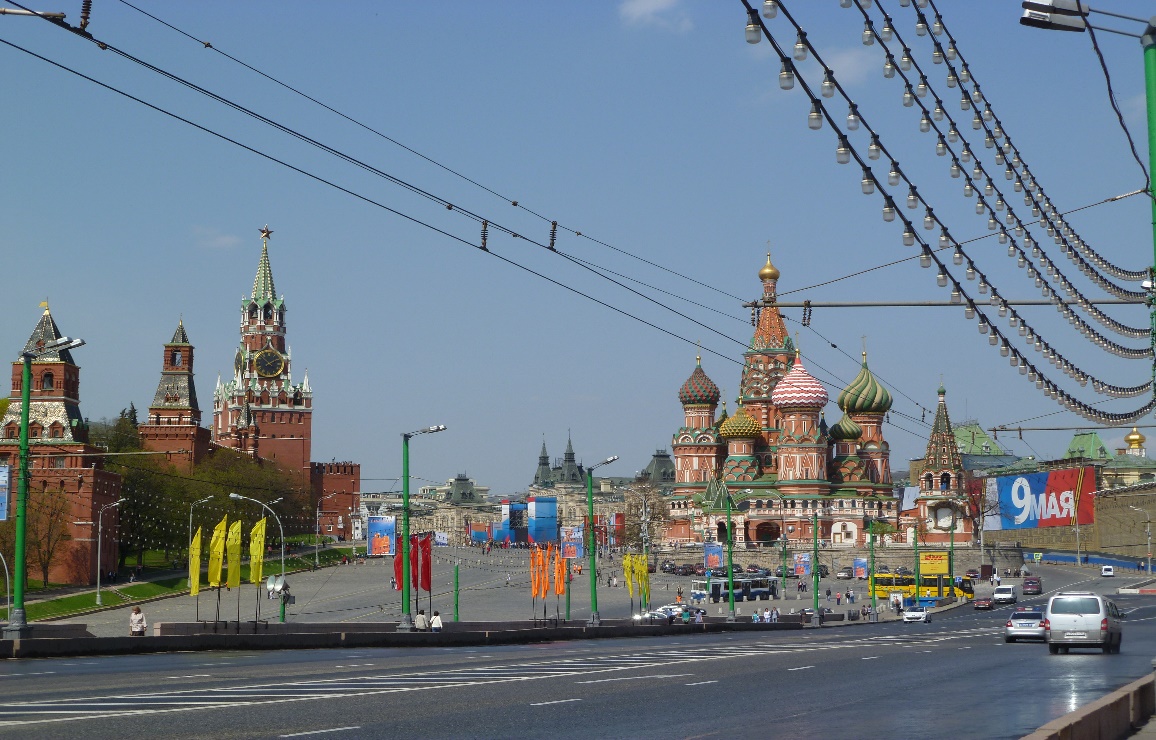 Foto: Antje Prokoph, Moskau, Blick auf den Kreml und den Roten Platz mit Basiliuskathedrale