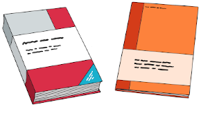 Zeichnung: zwei Bücher: Symbolbild für Schulbuchzulassung