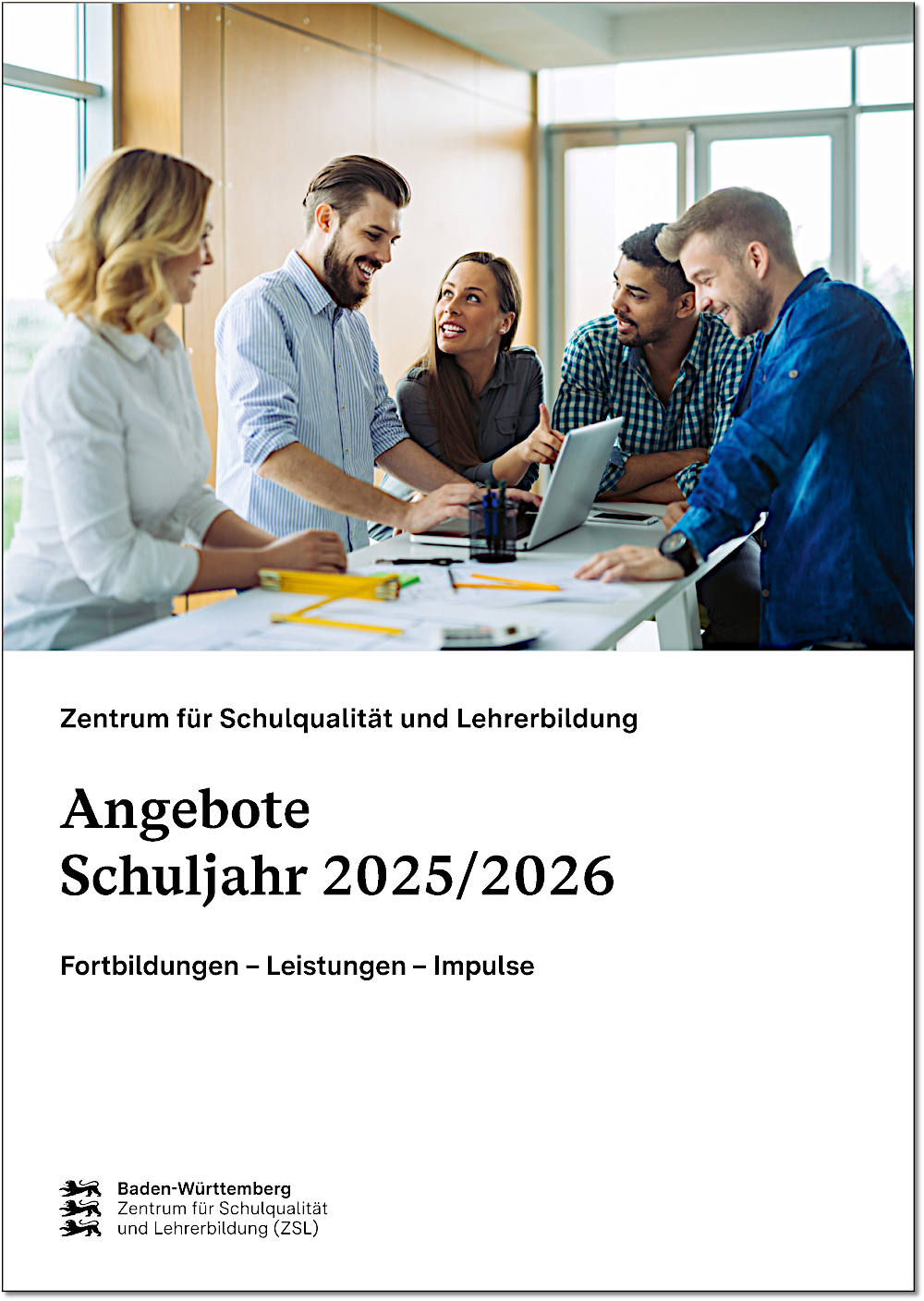 Link zum PDF-Download (Abbildung: Titelblatt von ZSL - Aufgaben und Schwerpunkte des ZSL im Schuljahr 2025/2026)
