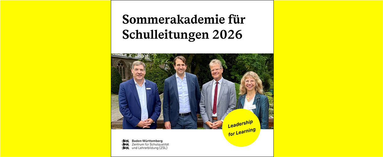 Foto: Das Gruppenfoto zeigt von links nach rechts stehend Matthias Kurrle, Leiter der Abteilung 4, Kultusminister Andreas Jung, Prof. Dr. Riecke-Baulecke, Präsident des ZSL und Margit Maunz, Leiterin des Referats 51. 