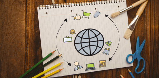 Diagramm mit Arbeitsmaterial