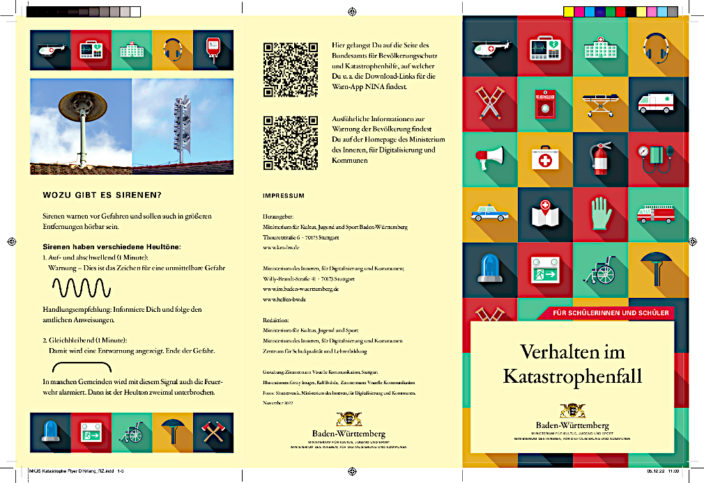 PDF-Download: Flyer „Verhalten im Katastrophenfall“
