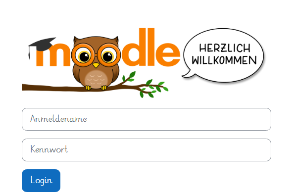 Screenshot: Login Grundschulmoodle