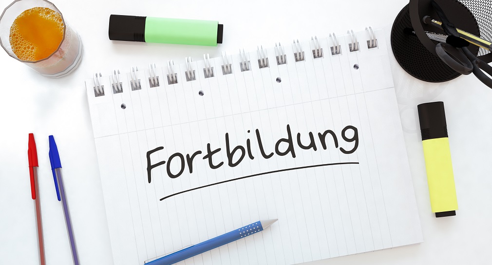 Foto: Block mit Aufschrift Fortbildung