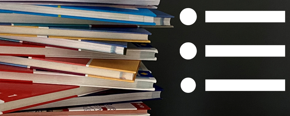Foto: Bücherstapel, Liste