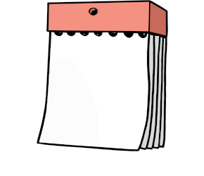 Symbol-Zeichnung für Datum (Abreißkalender)