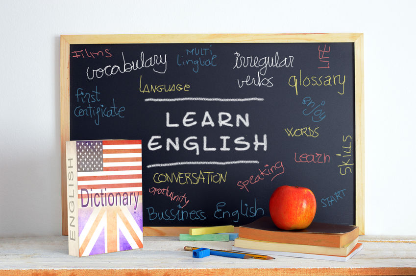 Tafel im Englischunterricht