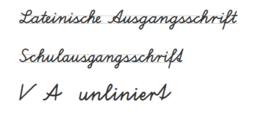 Screenshot der Grundschulschriften