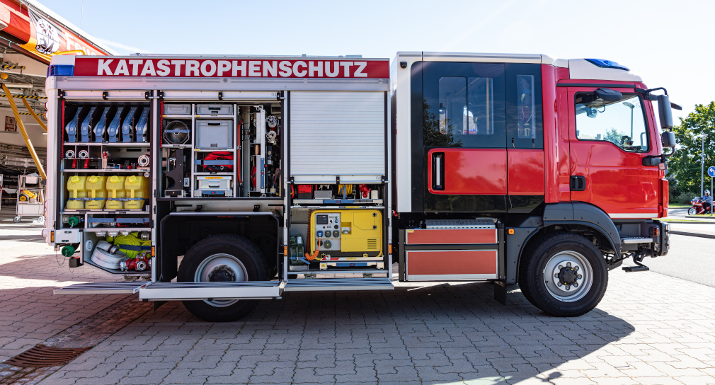 Link zur Seite Aktionstag zum Katastrophenschutz (Foto: Feuerwehrauto)