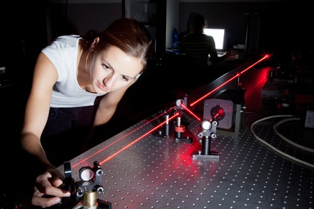 Versuch mit Laser