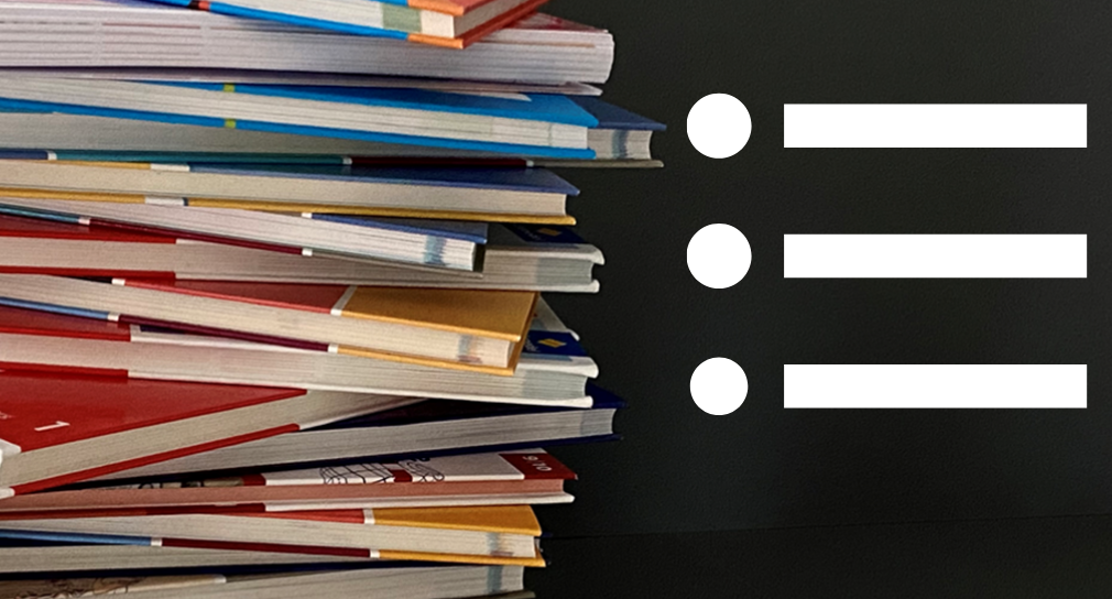 Foto: Bücherstapel, Liste